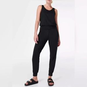 Sweaty Betty Gary Jumpsuit Black Athletic Racerback Tank Women's Size Small